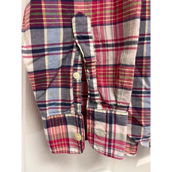Tailored by J. Crew Madras Plaid Shirt sz XL - Picture 2 of 5